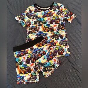 NWOT WeiWei Monster Truck Bamboo Pajama Set